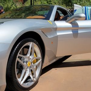 Silver Ferrari in Aspen Colorado